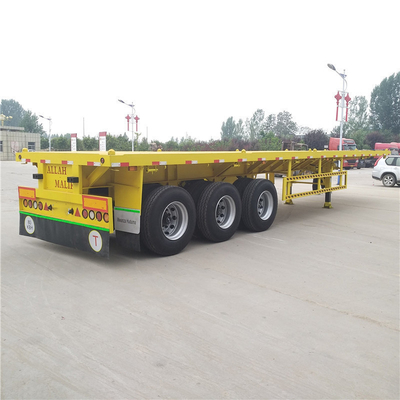 3 Axles 40t 20FT 40FT Flatbed Container Chassis Trailer with Anti-lock Braking System