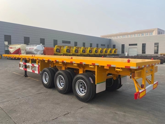 3 Axles 20FT 40FT Self Loading Container Semi Trailer Flatbed for Safe Transportation