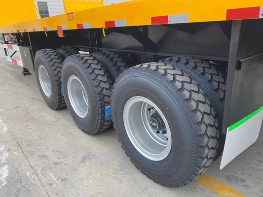 20FT 40FT 3 Axle Flatbed Semi Trailers with Jost King Pin and ISO9001 Certification