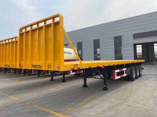 20FT 40FT 3 Axle Flatbed Semi Trailers with Jost King Pin and ISO9001 Certification