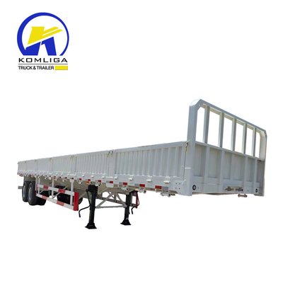 Tri-Axle 40 50 60 Tons 600mm Side Wall Semi Trailer Not Self-dumping 12.00r20 Tires