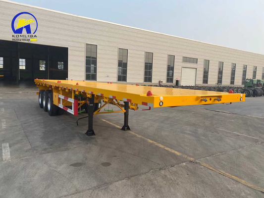 Sinotruk HOWO Flatbed Trailer 3 Axle Container Trailer with LED Light and Optional ABS