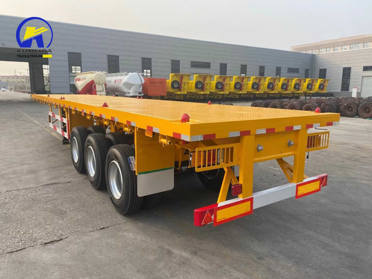 Sinotruk HOWO Flatbed Trailer 3 Axle Container Trailer with LED Light and Optional ABS