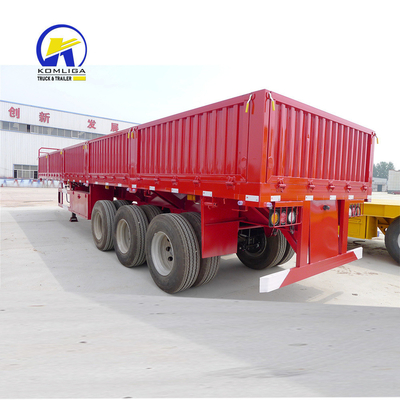 3 Axle 40 50 60 Ton Fence Side Wall Cargo Trailer with Jost 2.0 or 3.5 Inch King Pin