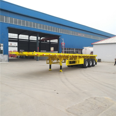 3 Axles 40 FT Flatbed Semi Trailer Container Chassis with Techinical Spare Parts Support