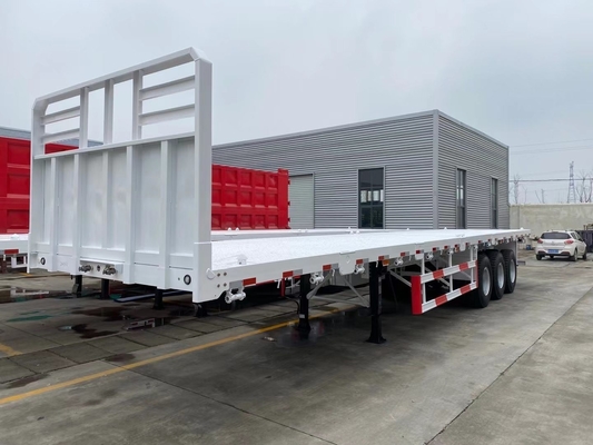 3 Axle 4 Axles 40tons Heavy Duty Container Flatbed Semi Trailer with 6.2 Tare Weight