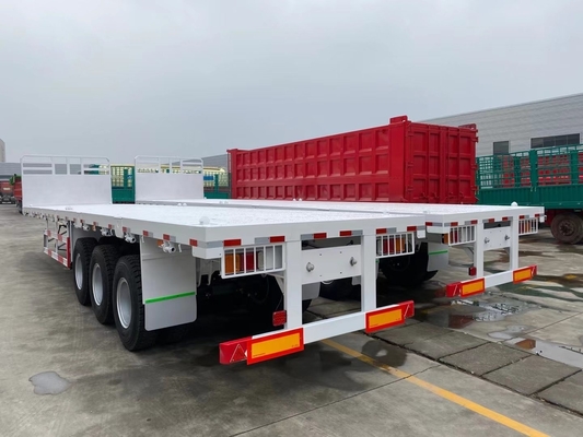3 Axle 4 Axles 40tons Heavy Duty Container Flatbed Semi Trailer with 6.2 Tare Weight