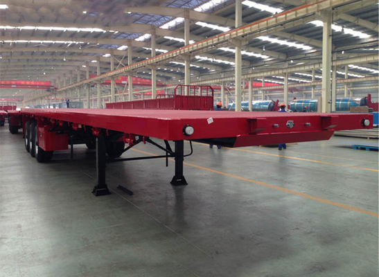 3 Axle 4 Axles 40tons Heavy Duty Container Flatbed Semi Trailer with 6.2 Tare Weight