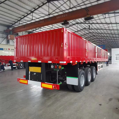 40FT Container 600mm 12.5m 13m 3 Axle Side Door Semi Trailer with Flatbed Design