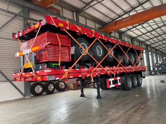 40FT Container 600mm 12.5m 13m 3 Axle Side Door Semi Trailer with Flatbed Design