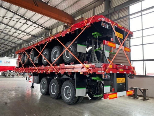 40FT Container 600mm 12.5m 13m 3 Axle Side Door Semi Trailer with Flatbed Design