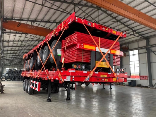 40FT Container 600mm 12.5m 13m 3 Axle Side Door Semi Trailer with Flatbed Design