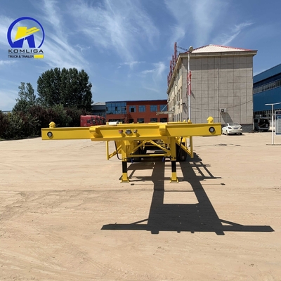 2 Axles 3 Axles Flatbed Skeleton Semi Trailer for Container 12500x2500x1650mm