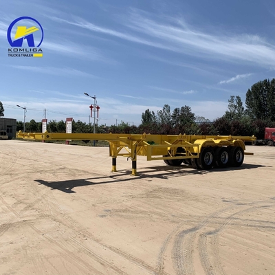 2 Axles 3 Axles Flatbed Skeleton Semi Trailer for Container 12500x2500x1650mm