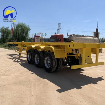 2 Axles 3 Axles Flatbed Skeleton Semi Trailer for Container 12500x2500x1650mm