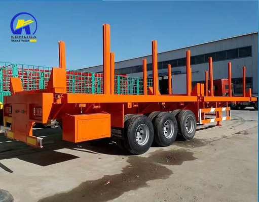 Sinotruk HOWO Flatbed Semi Trailer with Fuwa Axles and 16mm Channel Steel Side Beam