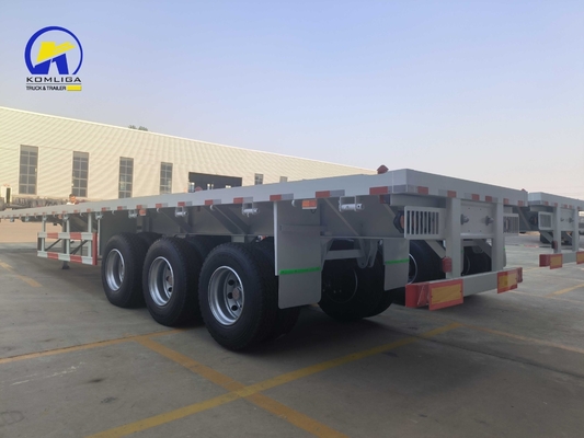 Sinotruk HOWO Flatbed Semi Trailer with Fuwa Axles and 16mm Channel Steel Side Beam