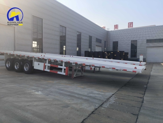 Sinotruk HOWO Flatbed Semi Trailer with Fuwa Axles and 16mm Channel Steel Side Beam