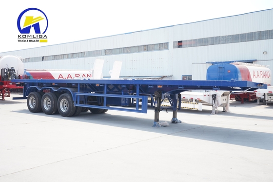 40FT 40 Tons Skeleton Chassis Truck Container Flatbed Trailer with High Load Capacity