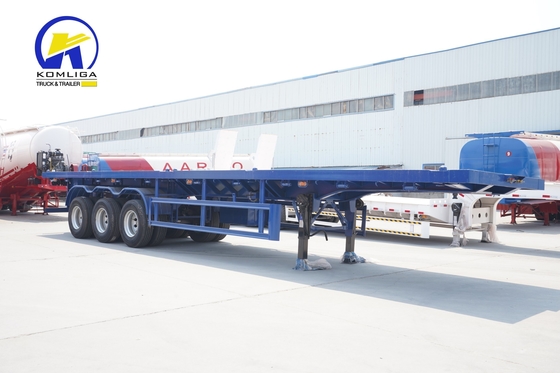 40FT 40 Tons Skeleton Chassis Truck Container Flatbed Trailer with High Load Capacity