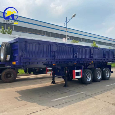 30-100t Heavy Duty Semi Trailer Truck with Side Wall and One Piece 1m *0.5m*0.5m Tool Box
