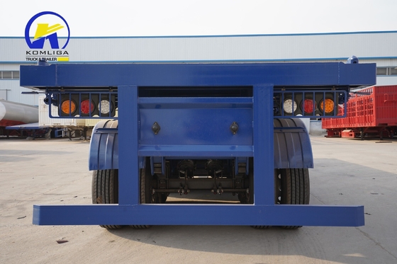 3 Axle 40 Feet Flatbed Platform Heavy Semi Truck Trailers with Jost 3.5 Inch King Pin