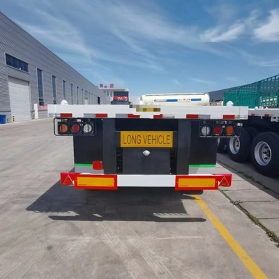 3 Axles 40FT 48FT Flatbed Trailer with One Piece Tool Box 1m *0.5m*0.5m ISO9001 Certified