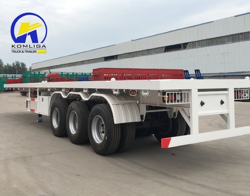High Capacity Tri-Axles 40FT Container Platform Trailer with 30-100t Loading Capacity