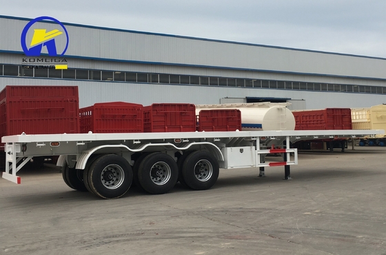 High Capacity Tri-Axles 40FT Container Platform Trailer with 30-100t Loading Capacity