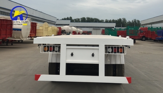High Capacity Tri-Axles 40FT Container Platform Trailer with 30-100t Loading Capacity