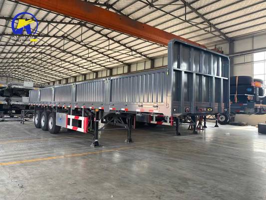7000-8000mm Wheel Base 3 Axles 40FT Cargo Side Wall Semi Trailer with ABS System