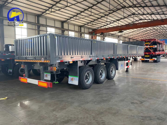 7000-8000mm Wheel Base 3 Axles 40FT Cargo Side Wall Semi Trailer with ABS System
