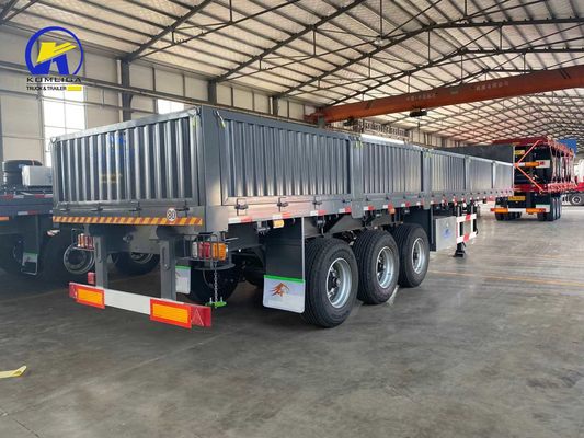 7000-8000mm Wheel Base 3 Axles 40FT Cargo Side Wall Semi Trailer with ABS System