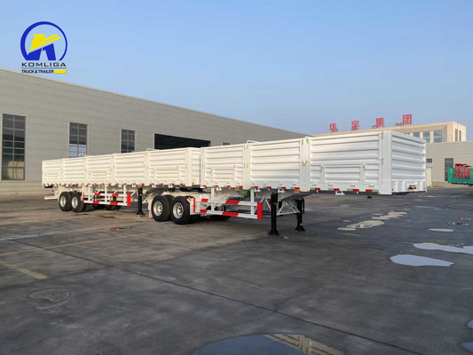 3axles 45FT 60tons Side Wall Cargo Semi Trailer /Second Hand 2/3/4 Axles Rim 9.00*22.5