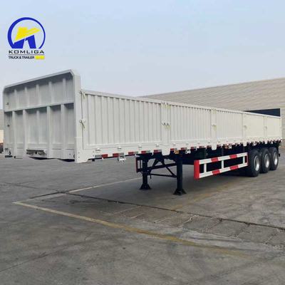 3 Axle 40/50/60 Tons Used Side Wall Fence Semi Trailer for Heavy Duty Cargo Transporting