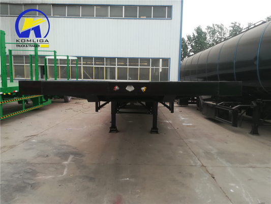 2 Axles Flatbed Semi Trailer ABS Optional Trailer Model 25FT Container Light