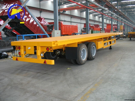 12 Units Tires 2 Axles 25ft Platform Truck Trailer for Heavy Duty in Africa Market