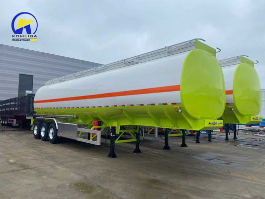 1820mm Tread 3 Axle Carbon Aluminum Oil Tank 42000L 45000 Liters Fuel Tanker Trailer
