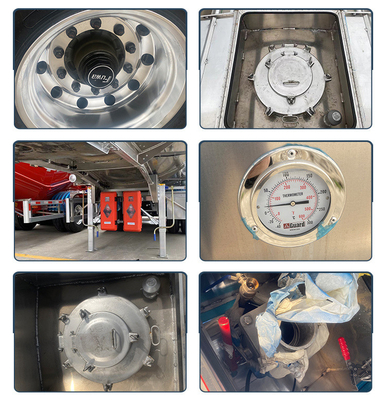 3 Axle Aluminum 50000 Liters Fuel Tank Semi Trailer with Rubber Tube Discharging Hose