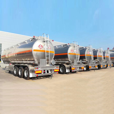 3 Axle Aluminum Fuel Tanker Semi Trailer with Walkway and 6PCS T30/30 Brake Chambers