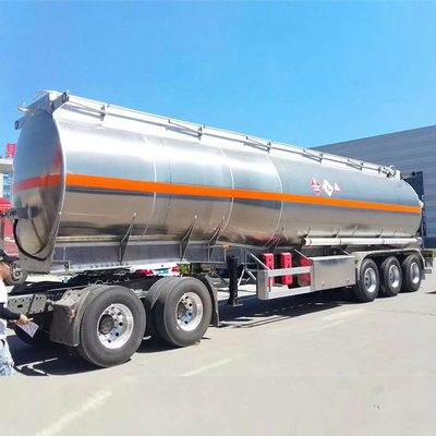 3 Axle Aluminum Fuel Tanker Semi Trailer with Walkway and 6PCS T30/30 Brake Chambers