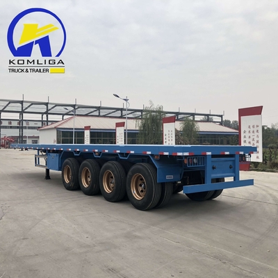 4 Axles 40FT 45FT 40 Tons Drop Flatbed Container Semi Trailer with ECE Certification