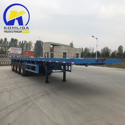 4 Axles 40FT 45FT 40 Tons Drop Flatbed Container Semi Trailer with ECE Certification