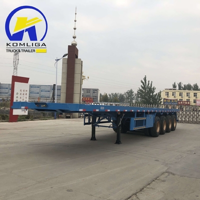 4 Axles 40FT 45FT 40 Tons Drop Flatbed Container Semi Trailer with ECE Certification