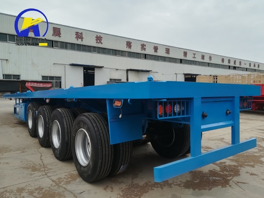 40 Ton 60 Tons 3/4axles 40FT Container Transport Platform Flatbed Semi Trailer with Light LED Light