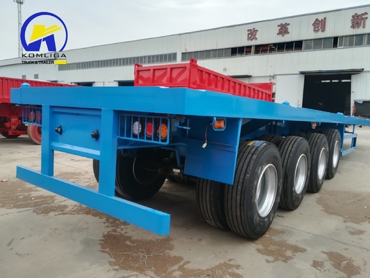 40 Ton 60 Tons 3/4axles 40FT Container Transport Platform Flatbed Semi Trailer with Light LED Light