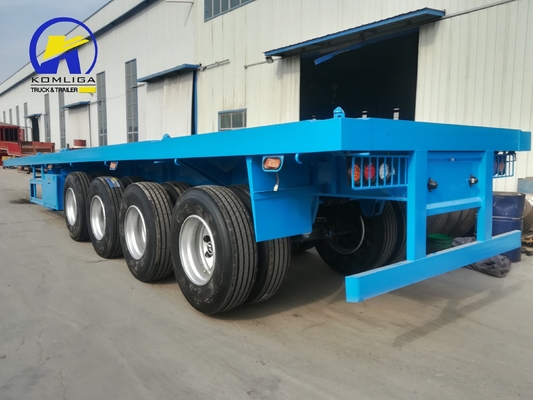 40 Ton 60 Tons 3/4axles 40FT Container Transport Platform Flatbed Semi Trailer with Light LED Light