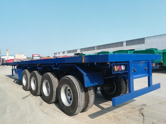 40 Ton 60 Tons 3/4axles 40FT Container Transport Platform Flatbed Semi Trailer with Light LED Light