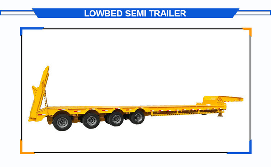 4axles Lowbed Semi Trailer Techinical Spare Parts Support Approx. 6.2 T Tare Weight