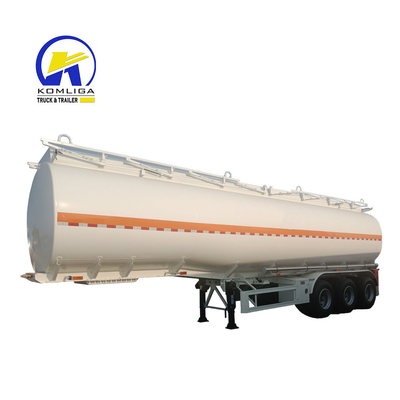 3 Axle 60ton Carbon Steel Fuel Tanker Trailer with Manual Handrail and 1820mm Tread
